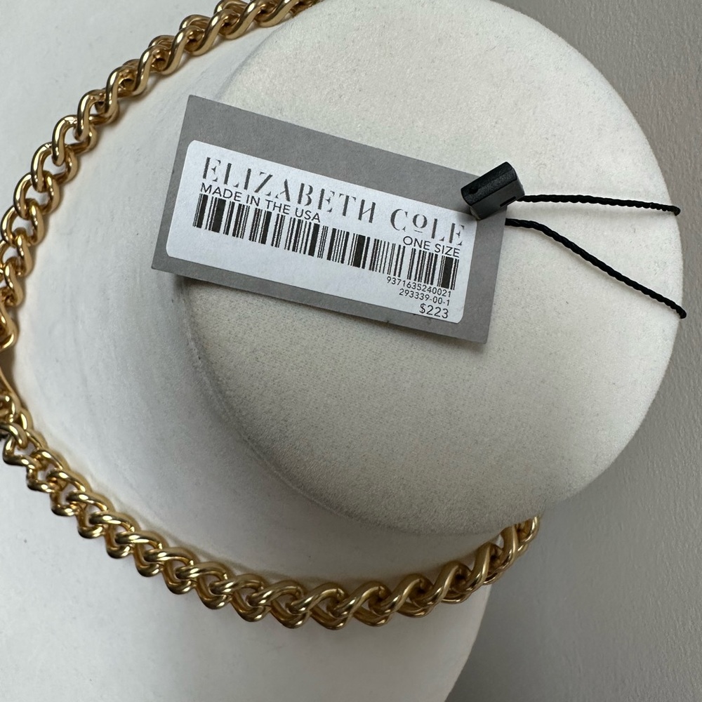 Beautiful Elizabeth Cole gold chain necklace - Picture 2 of 8